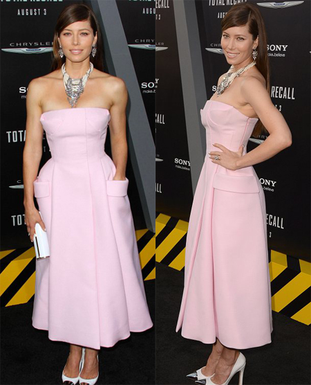 Kate Backinsale a eclipsat-o pe Jessica Biel la premiera Total Recall