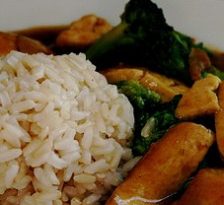 Tofu cu curry si broccoli